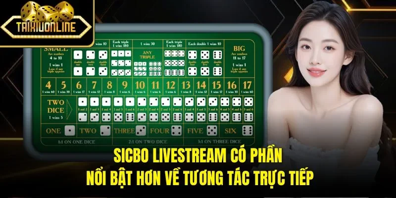 Sicbo livestream có phần nổi bật hơn về về tương tác trực tiếp